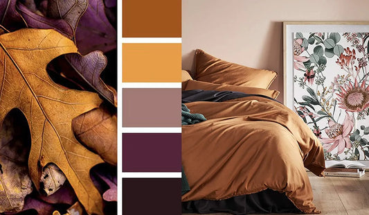 Egyptian cotton solid copper duvet