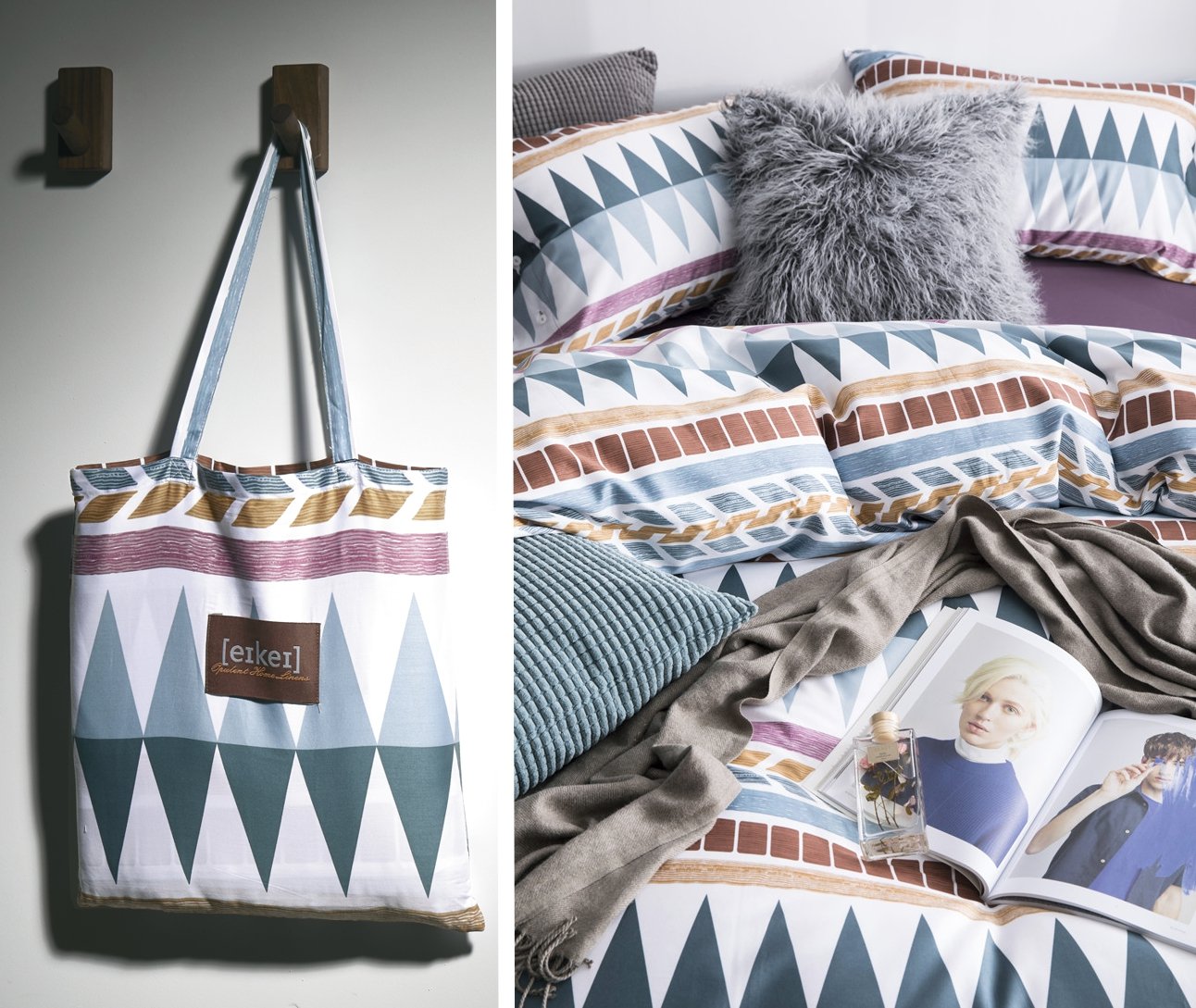 Bohemian Duvet Cover Ethnic Boho Southwestern 400TC Cotton Bedding Set