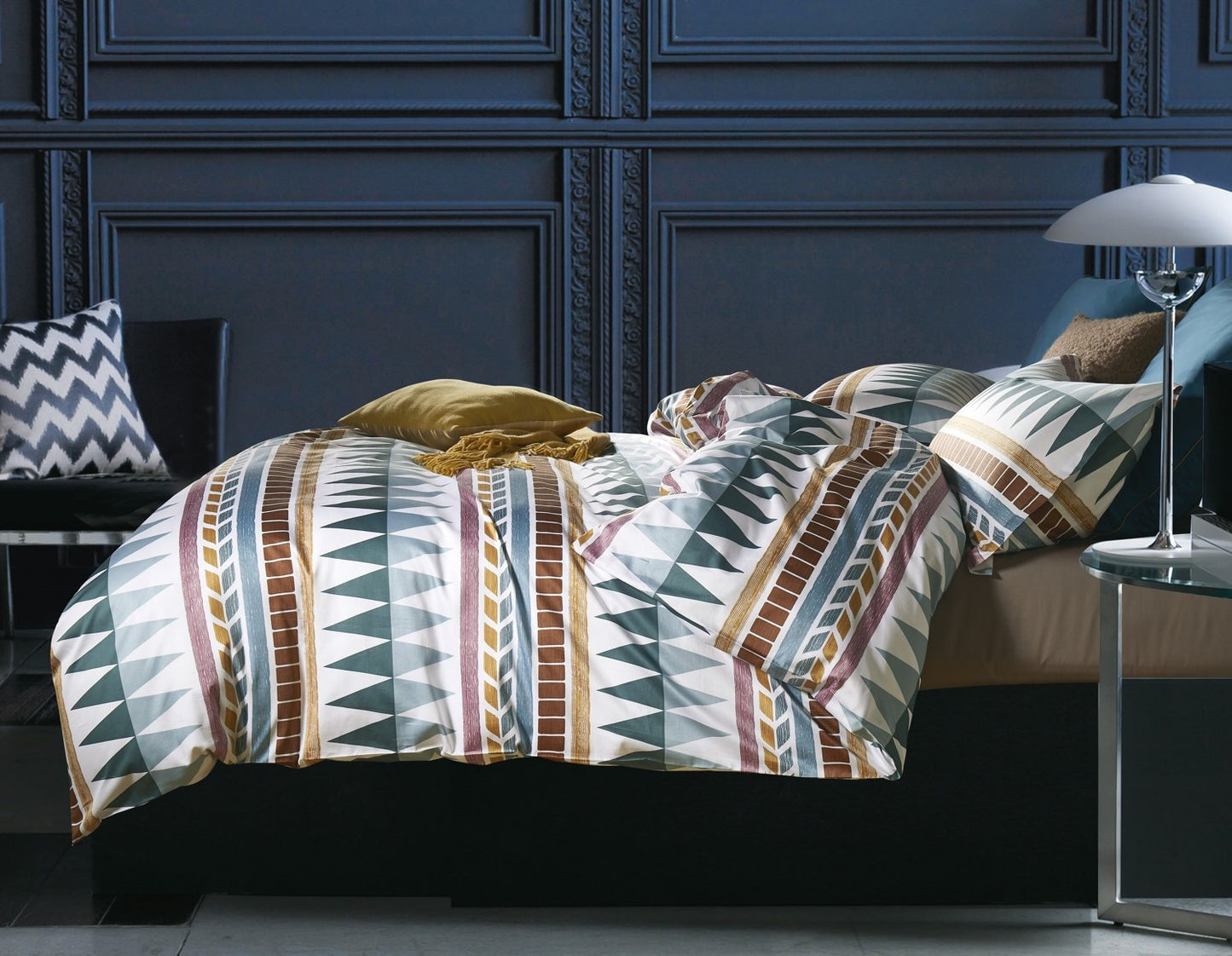 Bohemian Duvet Cover Ethnic Boho Southwestern 400TC Cotton Bedding Set