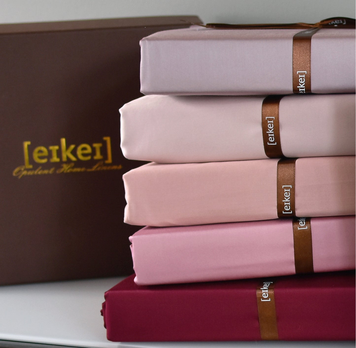 Solid Color Egyptian Cotton Luxury Bedding Set 400TC Long Staple Pima Sateen Weave in Burgundy