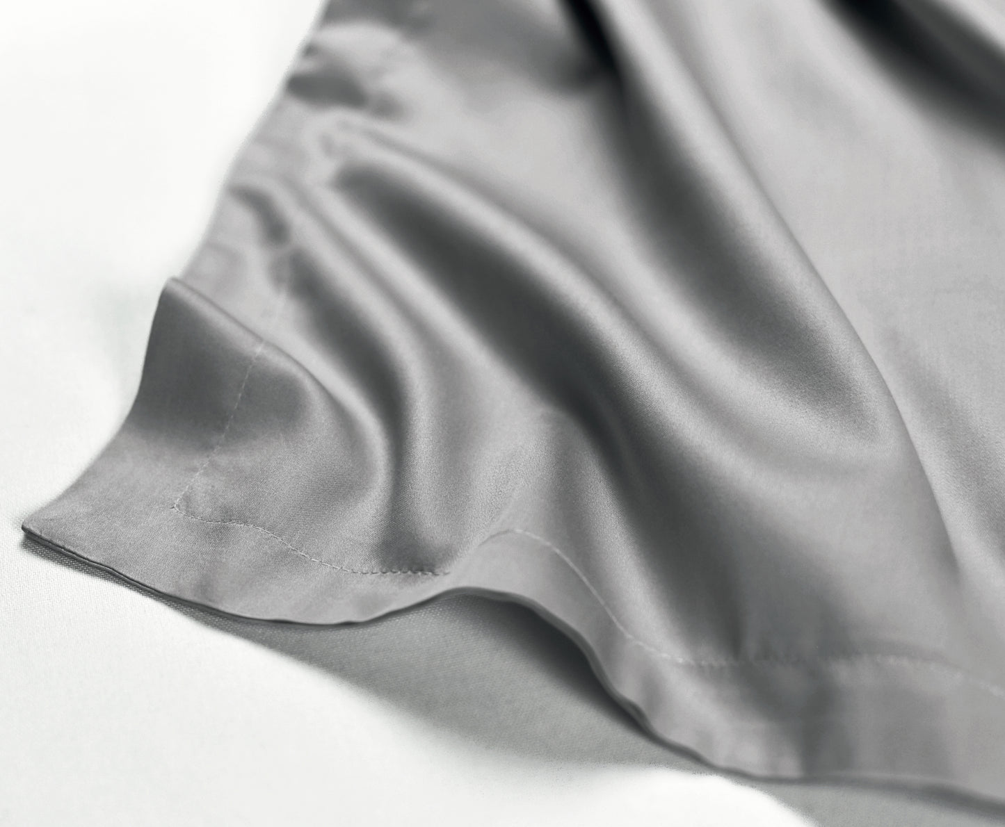 Solid Color Egyptian Cotton Luxury Bedding Set 400TC Long Staple Pima Sateen Weave in Neutral Grey