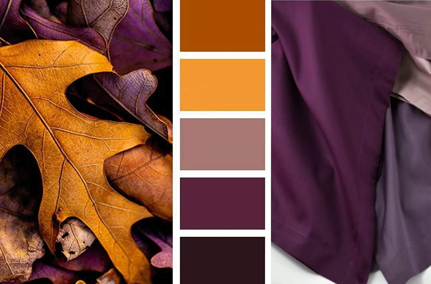 Eikei Solid Color Egyptian Cotton Luxury Bedding Duvet Set in Deep Plum