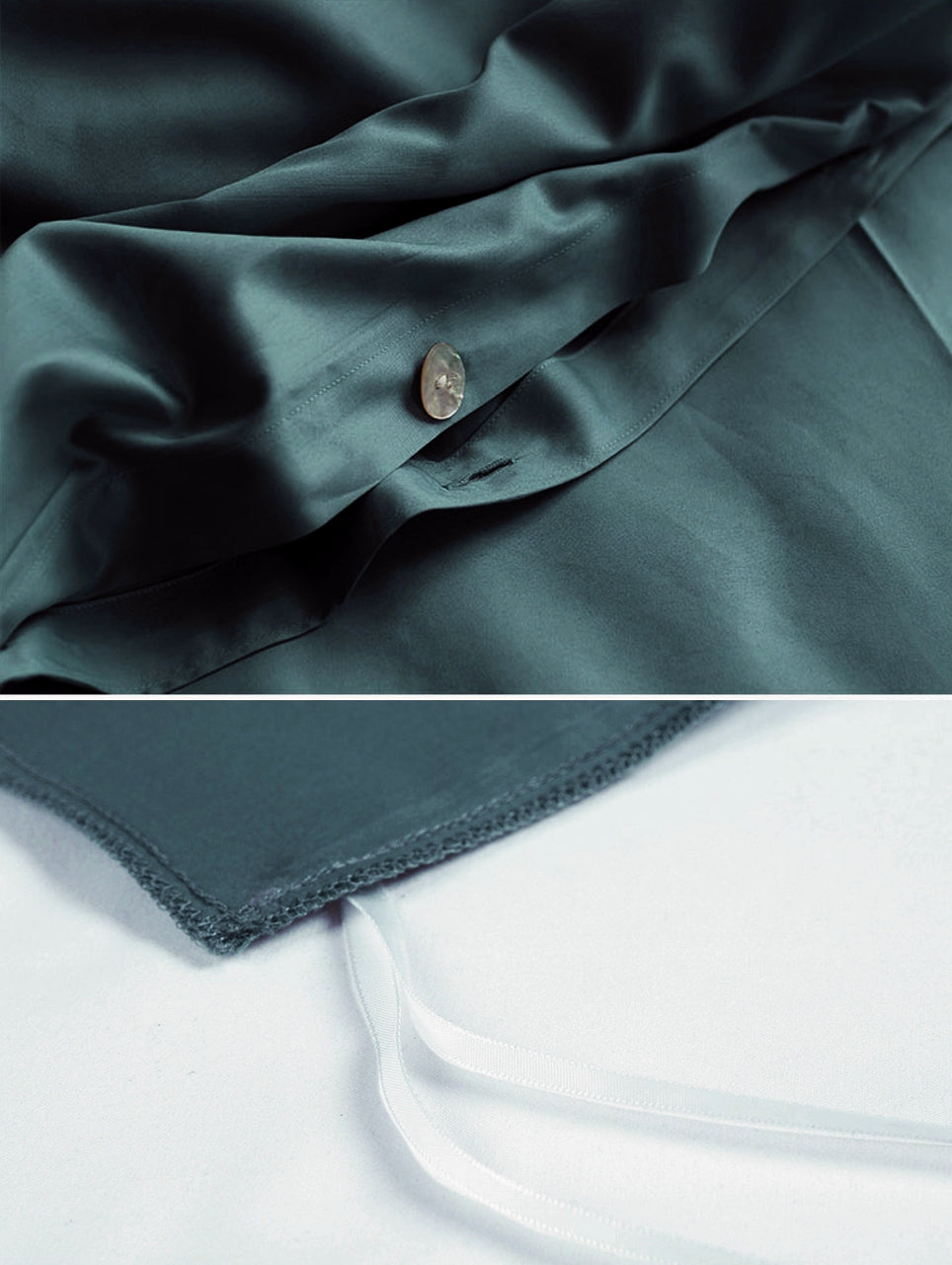 Solid Color Egyptian Cotton Luxury Bedding Set 400TC Long Staple Pima Sateen Weave in Pine