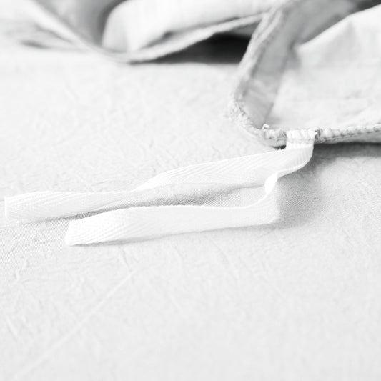 Eikei Washed Cotton Chambray Duvet Cover Set White