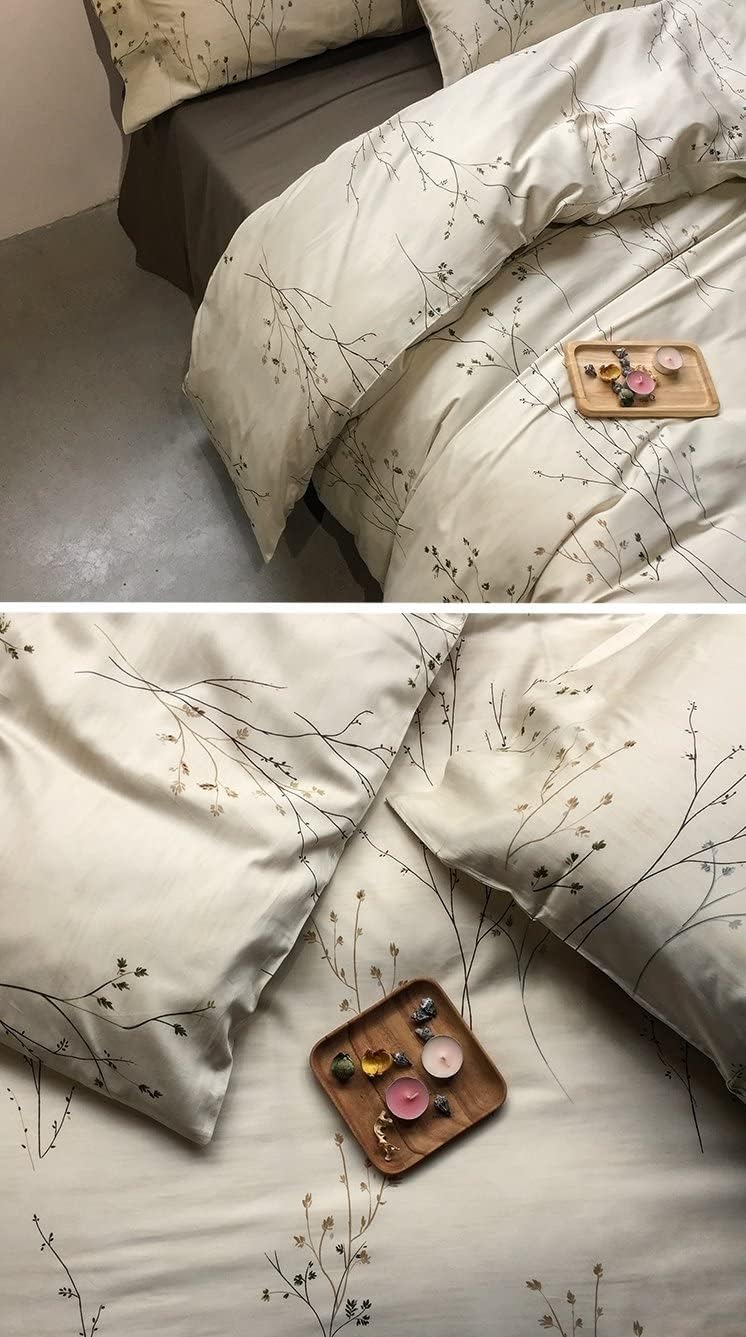 Vintage Minimalist Botanical Mid Century Modern Print in Neutral Tan
