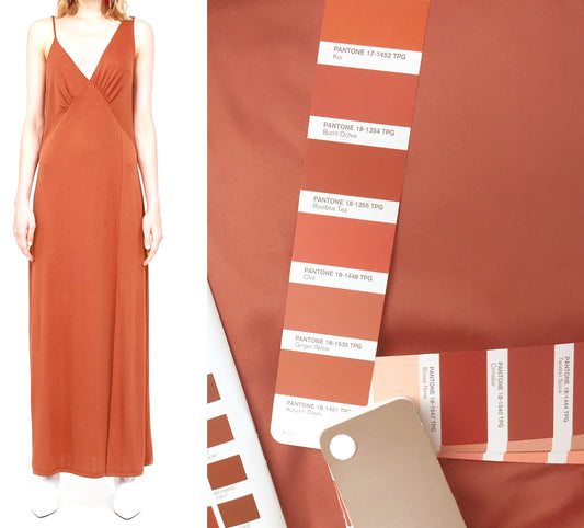 Eikei Solid Color Egyptian Cotton Luxury Bedding Duvet Set in Reddish Terracotta