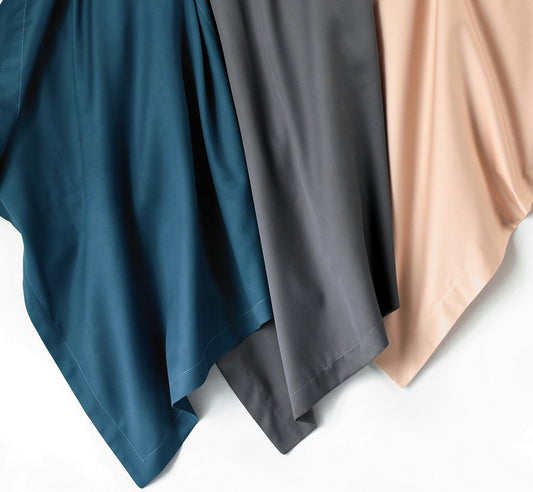 Solid Color Egyptian Cotton Luxury Bedding Set 400TC Long Staple Pima Sateen Weave in Ocean Teal