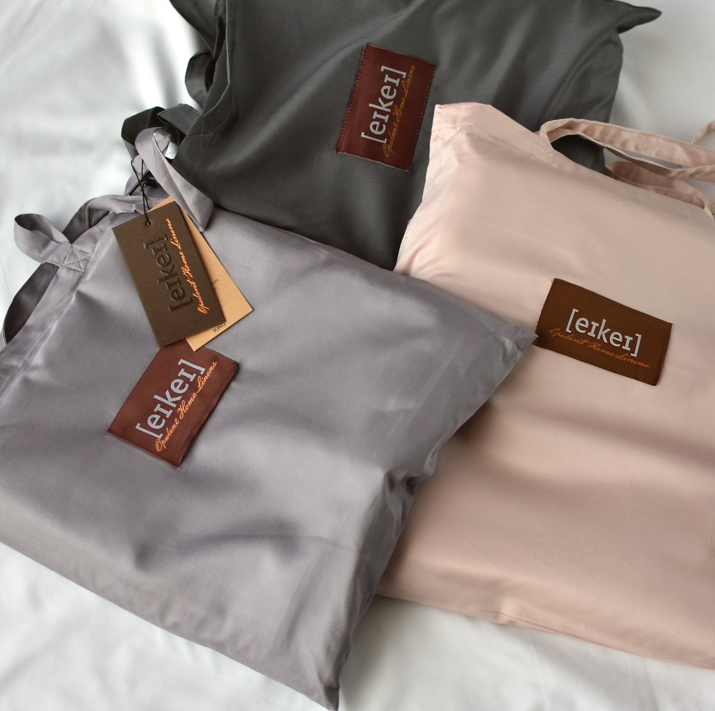 Solid Color Egyptian Cotton Luxury Bedding Set 400TC Long Staple Pima Sateen Weave in Dusty Lilac