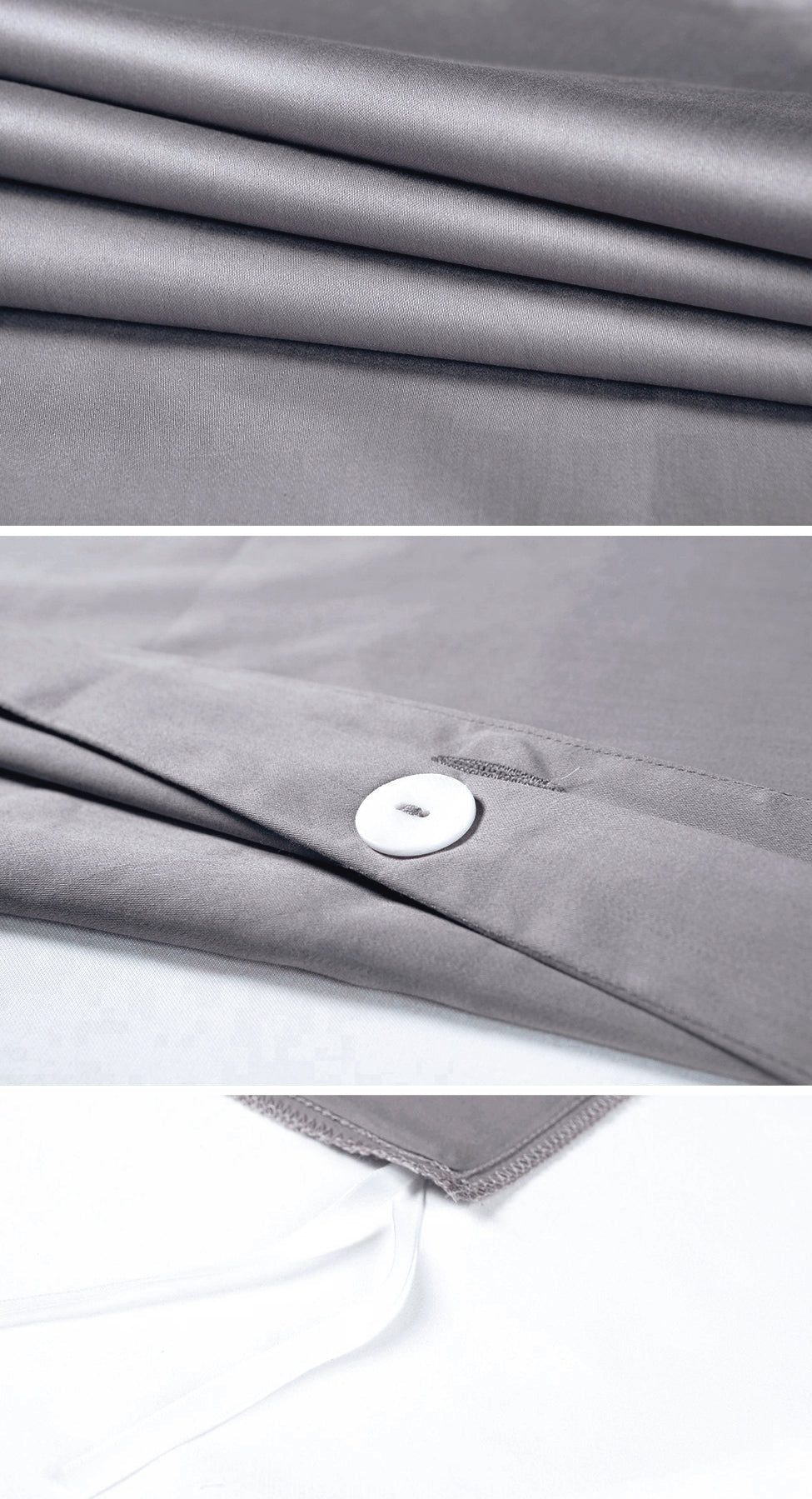 Solid Color Egyptian Cotton Luxury Bedding Set 400TC Long Staple Pima Sateen Weave in Dusty Lilac