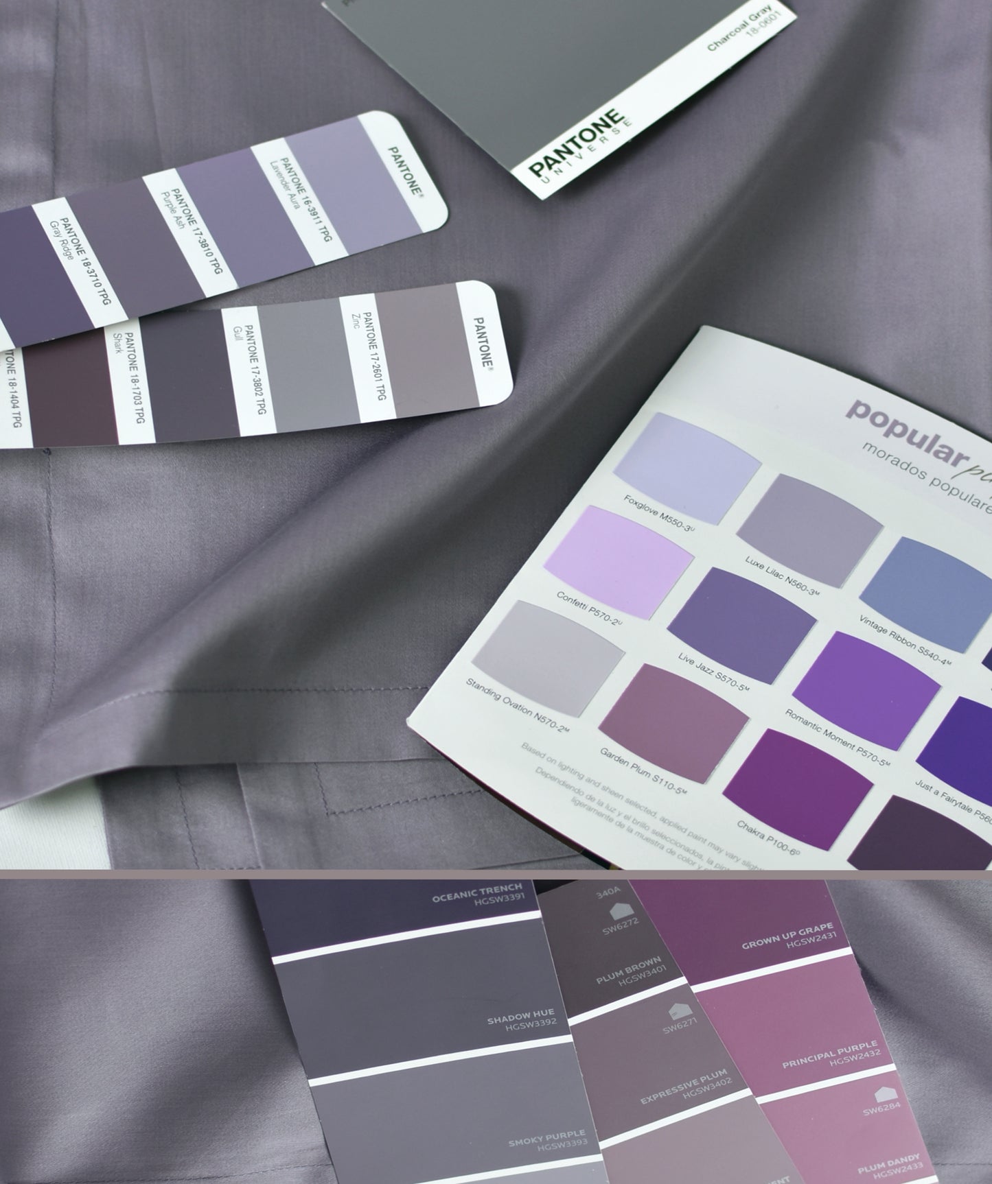 Solid Color Egyptian Cotton Luxury Bedding Set 400TC Long Staple Pima Sateen Weave in Dusty Lilac