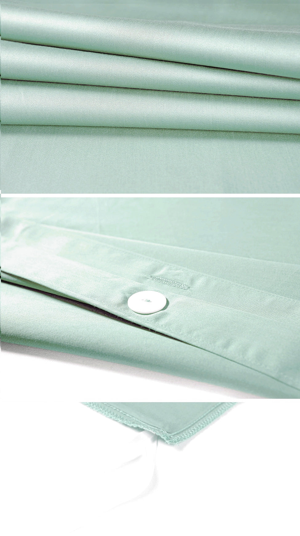 Solid Color Egyptian Cotton Sateen 400TC Duvet Quilt Cover and Shams Set