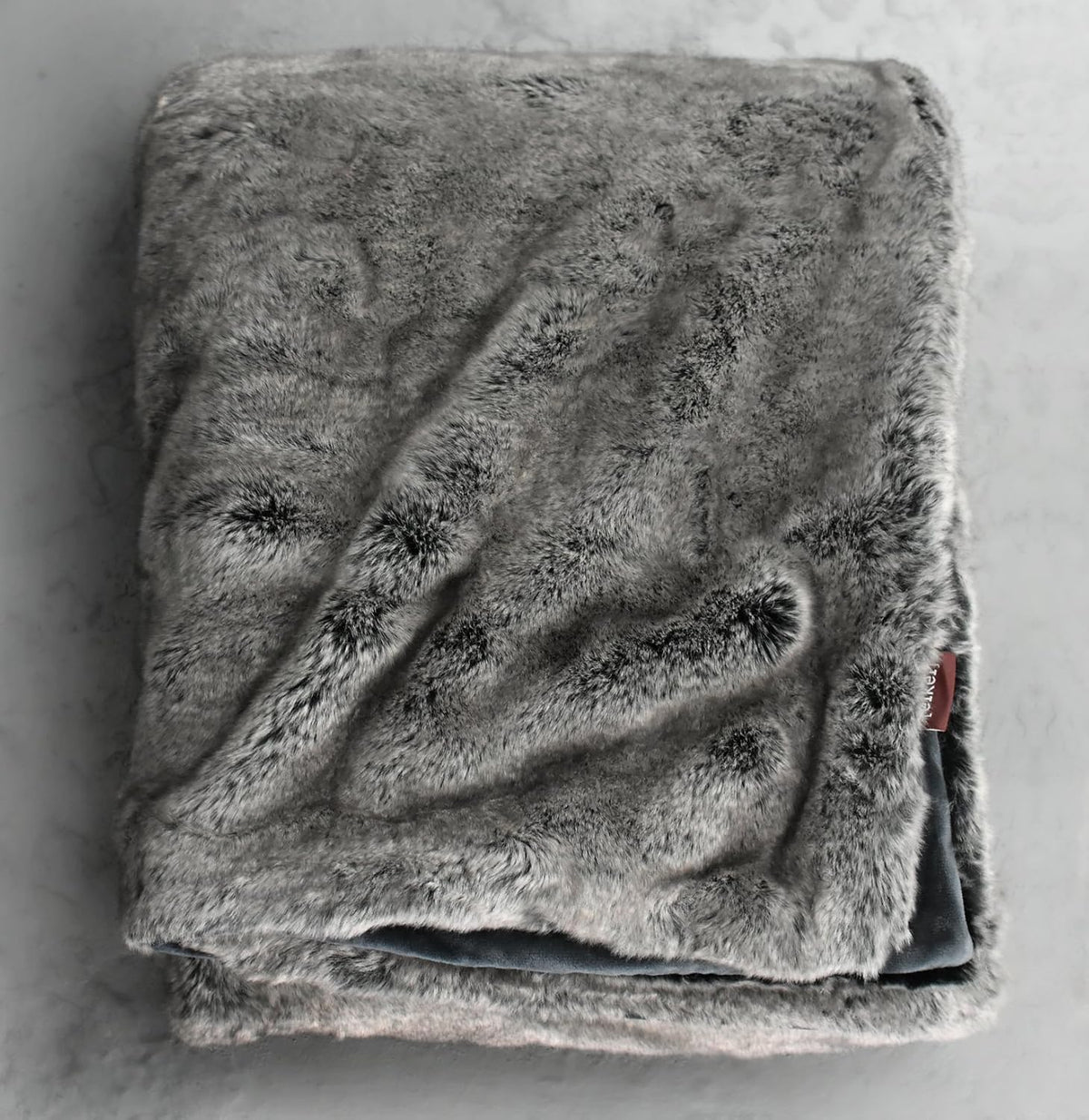 Eikei Luxury Faux Fur Throw Blanket Super Soft Oversized Grey Frost