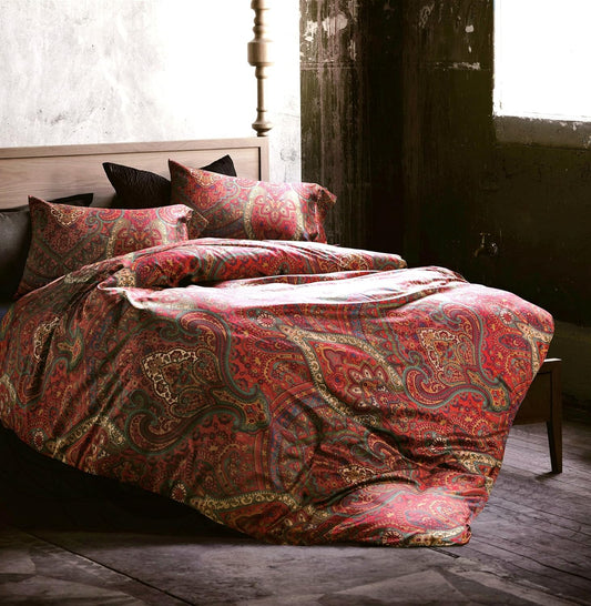 Boho Paisley Print Luxury Duvet Quilt Cover and Shams 3pc Bedding Set