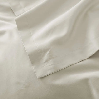 Solid Color Egyptian Cotton Sateen 400TC Duvet Quilt Cover and Shams Set